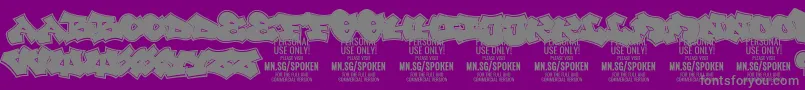 Шрифт Spoken PERSONAL – серые шрифты на фиолетовом фоне