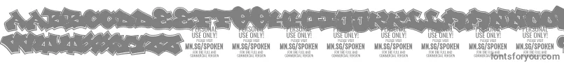 フォントSpoken PERSONAL – 灰色のフォント