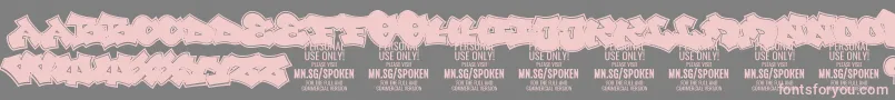 フォントSpoken PERSONAL – 灰色の背景にピンクのフォント