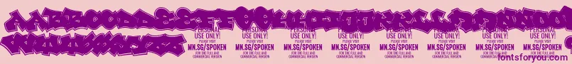 Шрифт Spoken PERSONAL – фиолетовые шрифты на розовом фоне
