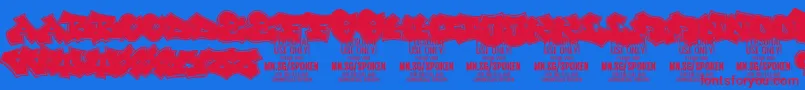 Шрифт Spoken PERSONAL – красные шрифты на синем фоне