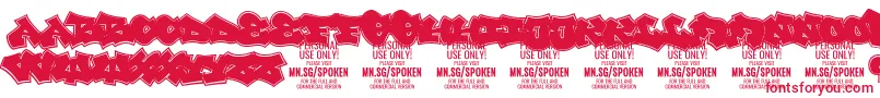 Spoken PERSONAL Font – Red Fonts on White Background