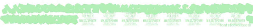 SpokenBG PERSONAL-Schriftart – Grüne Schriften