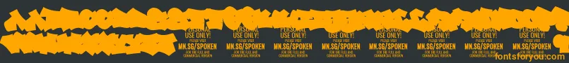 SpokenBG PERSONAL Font – Orange Fonts on Black Background