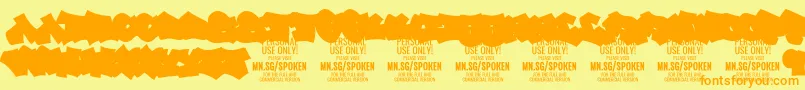 Шрифт SpokenBG PERSONAL – оранжевые шрифты на жёлтом фоне