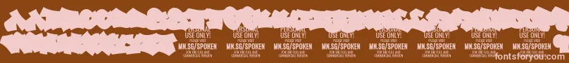 SpokenBG PERSONAL Font – Pink Fonts on Brown Background