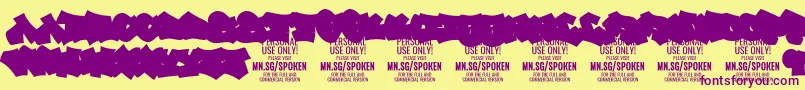 SpokenBG PERSONAL Font – Purple Fonts on Yellow Background