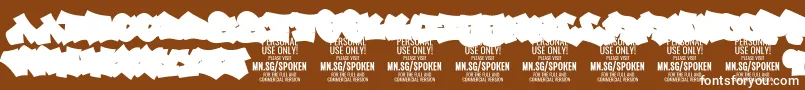 SpokenBG PERSONAL Font – White Fonts on Brown Background