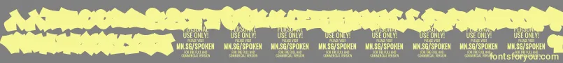 SpokenBG PERSONAL Font – Yellow Fonts on Gray Background