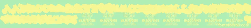 SpokenBG PERSONAL Font – Yellow Fonts on Green Background