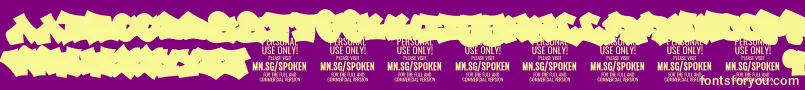 SpokenBG PERSONAL Font – Yellow Fonts on Purple Background