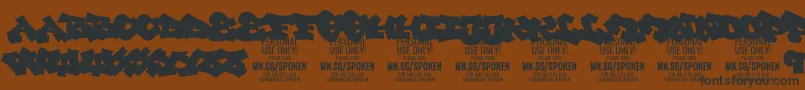 Подробнее о шрифте SpokenPlain PERSONAL Шрифт SpokenPlain PERSONAL – чёрные шрифты на коричневом фоне