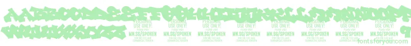 SpokenPlain PERSONAL-Schriftart – Grüne Schriften