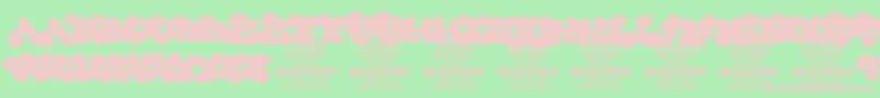Fonte SpokenPlain PERSONAL – fontes rosa em um fundo verde