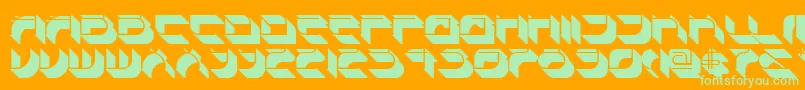 SPONN   -fontti – vihreät fontit oranssilla taustalla