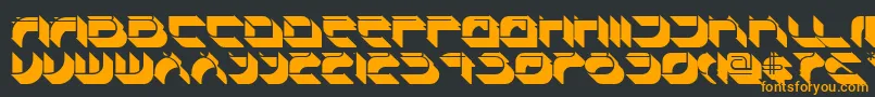 Шрифт SPONN    – оранжевые шрифты на чёрном фоне