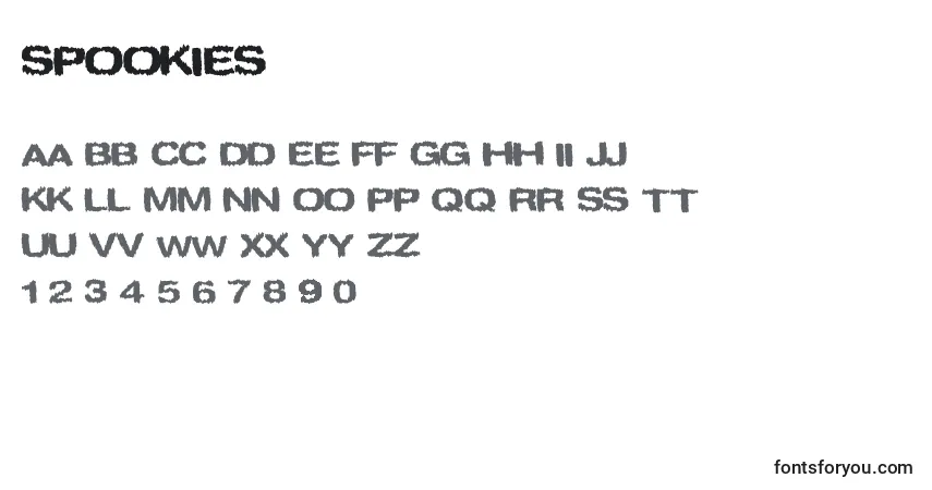Fuente Spookies - alfabeto, números, caracteres especiales