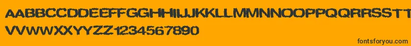 spookies Font – Black Fonts on Orange Background