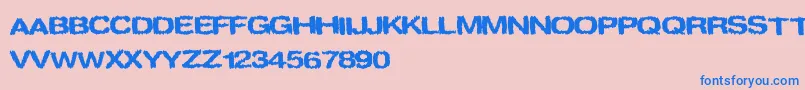 spookies Font – Blue Fonts on Pink Background