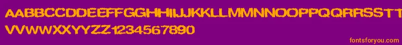 spookies Font – Orange Fonts on Purple Background