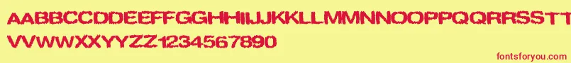 spookies Font – Red Fonts on Yellow Background