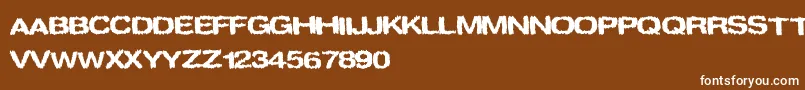 spookies Font – White Fonts on Brown Background