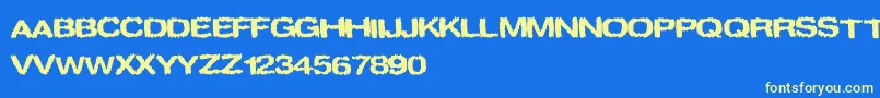spookies Font – Yellow Fonts on Blue Background