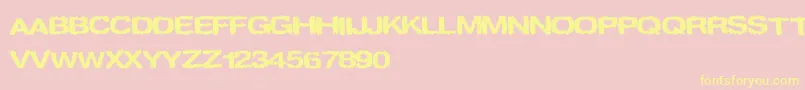 spookies Font – Yellow Fonts on Pink Background