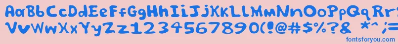 Spooky font by Jammycreamer com Font – Blue Fonts on Pink Background