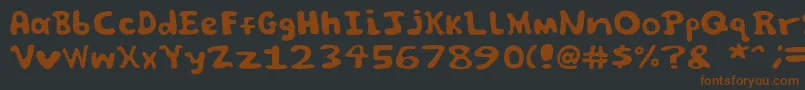 フォントSpooky font by Jammycreamer com – 黒い背景に茶色のフォント