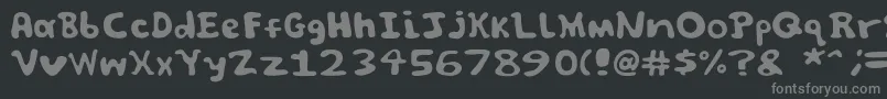 フォントSpooky font by Jammycreamer com – 黒い背景に灰色の文字