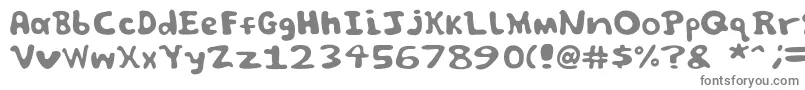 Spooky font by Jammycreamer com-fontti – harmaat kirjasimet valkoisella taustalla