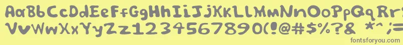 Police Spooky font by Jammycreamer com – polices grises sur fond jaune