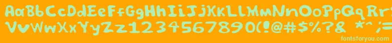 Spooky font by Jammycreamer com Font – Green Fonts on Orange Background
