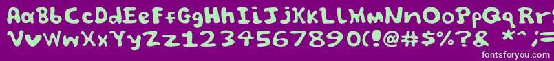 フォントSpooky font by Jammycreamer com – 紫の背景に緑のフォント