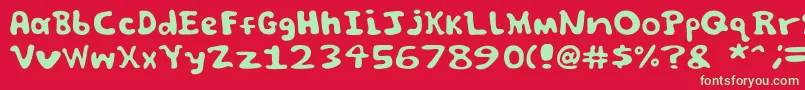 Spooky font by Jammycreamer com Font – Green Fonts on Red Background