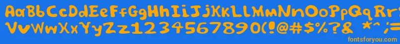 Spooky font by Jammycreamer com Font – Orange Fonts on Blue Background