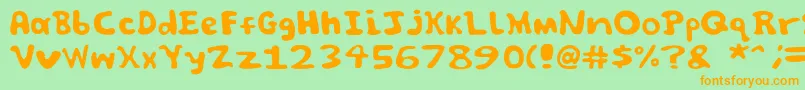 Spooky font by Jammycreamer com Font – Orange Fonts on Green Background