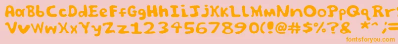 Spooky font by Jammycreamer com Font – Orange Fonts on Pink Background