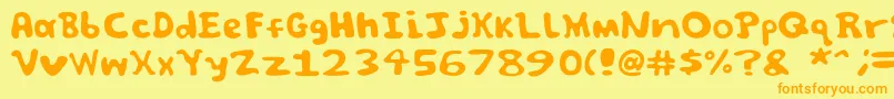 Spooky font by Jammycreamer com Font – Orange Fonts on Yellow Background