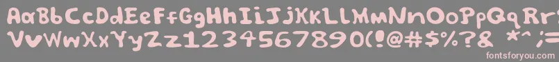 フォントSpooky font by Jammycreamer com – 灰色の背景にピンクのフォント