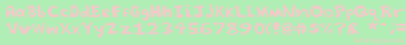 Czcionka Spooky font by Jammycreamer com – różowe czcionki na zielonym tle