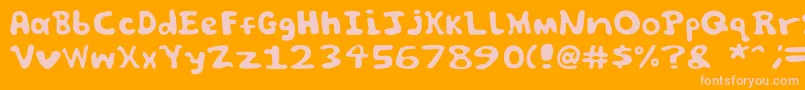 Spooky font by Jammycreamer com Font – Pink Fonts on Orange Background