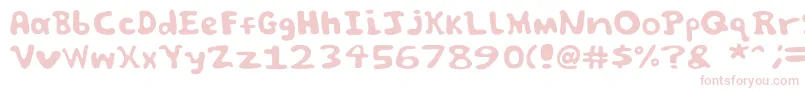 Fonte Spooky font by Jammycreamer com – fontes rosa em um fundo branco
