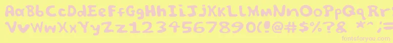 Spooky font by Jammycreamer com Font – Pink Fonts on Yellow Background
