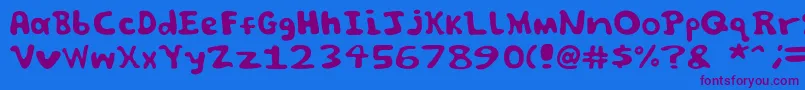 Шрифт Spooky font by Jammycreamer com – фиолетовые шрифты на синем фоне