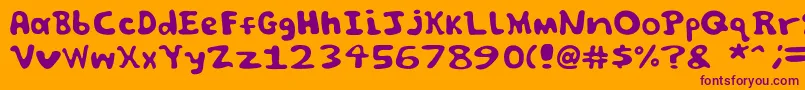 Spooky font by Jammycreamer com Font – Purple Fonts on Orange Background