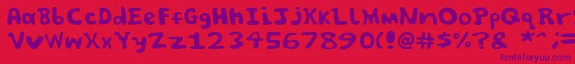 Spooky font by Jammycreamer com Font – Purple Fonts on Red Background
