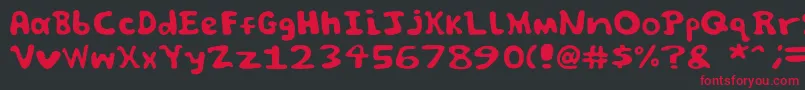 フォントSpooky font by Jammycreamer com – 黒い背景に赤い文字