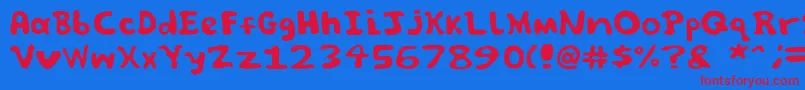 Spooky font by Jammycreamer com Font – Red Fonts on Blue Background